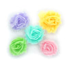My Lello 1.75 Small Shabby Flower Baby Hair Clippie Variety 5-Pack - Light Lavender/Lemon Yellow/Aqua/Mint/Light Pink
