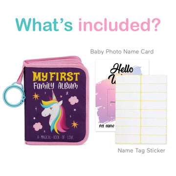 Urban Kiddy Baby'S My First Family Album | Soft Photo Cloth Book Gift Set For Newborn Toddler & Kids (Unicorn)