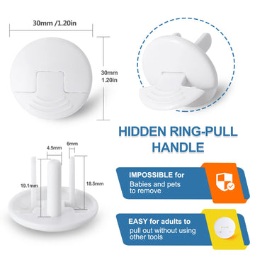 Outlet Covers Baby Proofing White - Probebi 38 Pack Plug Covers For Electrical Outlets, Child Proof Socket Covers, Baby Safety P