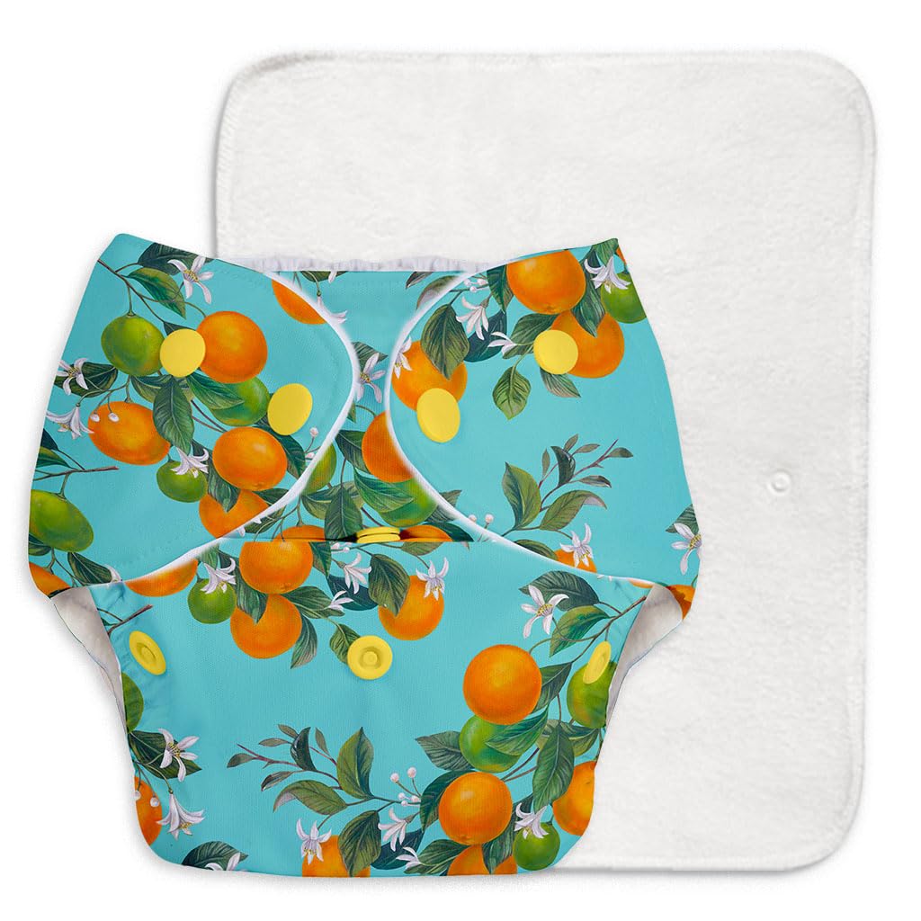 Superbottoms Basic Reusable Cloth Diaper With Quick Dry Ultrathin Pads | 100% Cloth Freesize, Washable Diapers For Baby 03 Yrs
