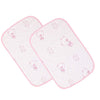 2Pcs Pack Monvecle Baby Infant Waterproof Cotton Changing Pads Washable Resuable Diapers Liners Mats, Pink Bear-2Pcs Medium 28 X