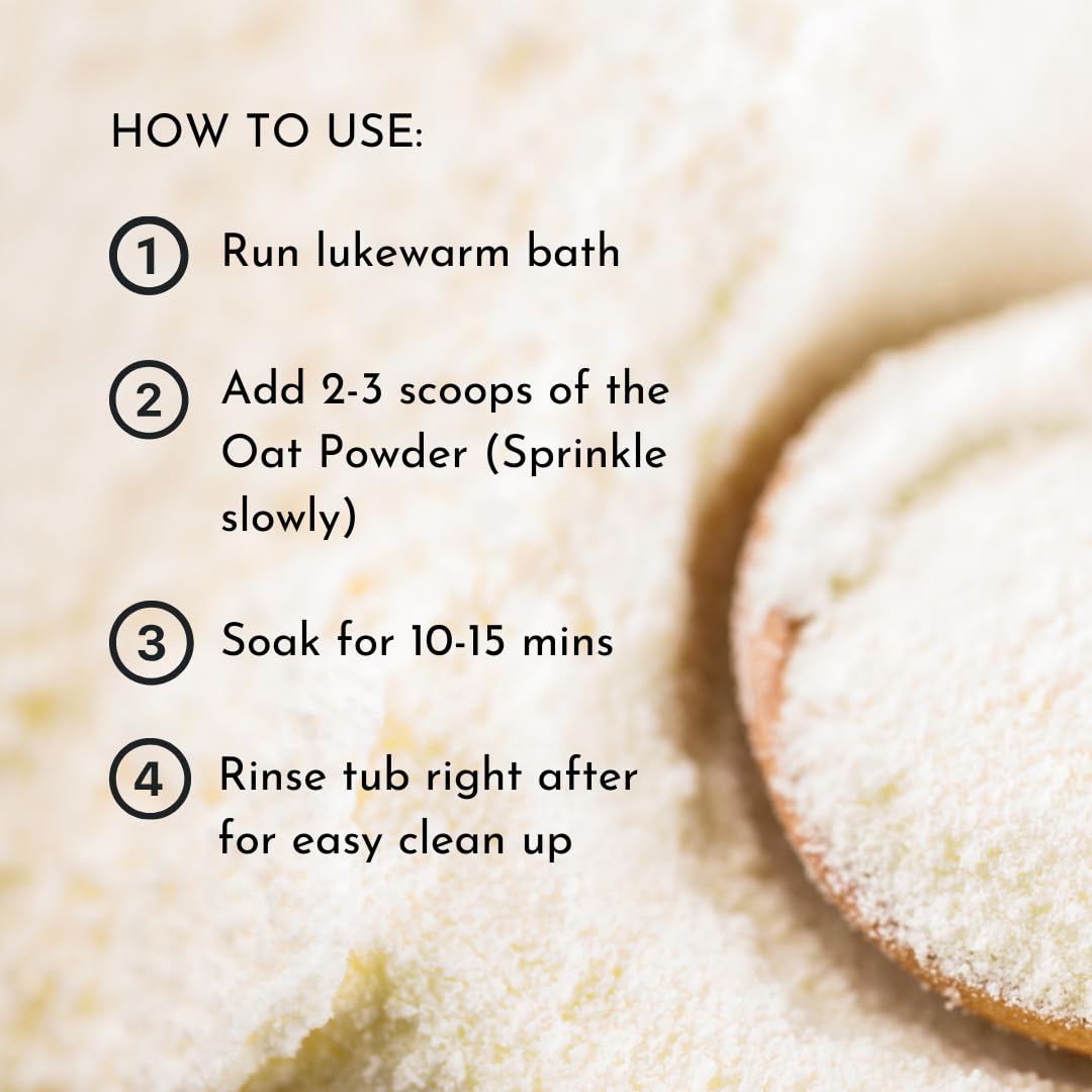 Oatmeal Baby Bath Powder For Eczema By Irene Organics - Colloidal Oatmeal For Soothing Treatment Of Eczema, Diaper Rash, Dry Ski