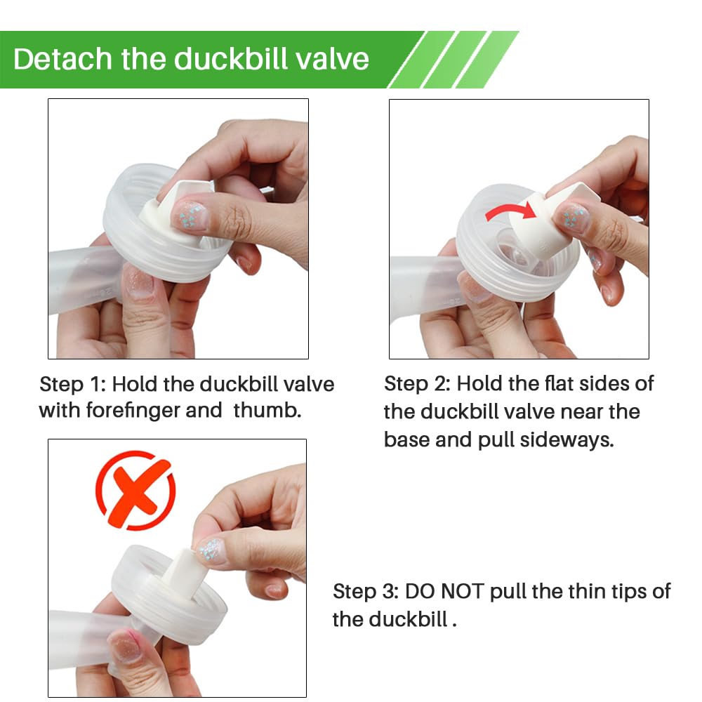 Pumpmom Breast Pump Parts, 8 Duckbill Valves And 2 Silicone Membrane For Spectra S2, S1 And 9 Plus Breastpumps, Compatible With