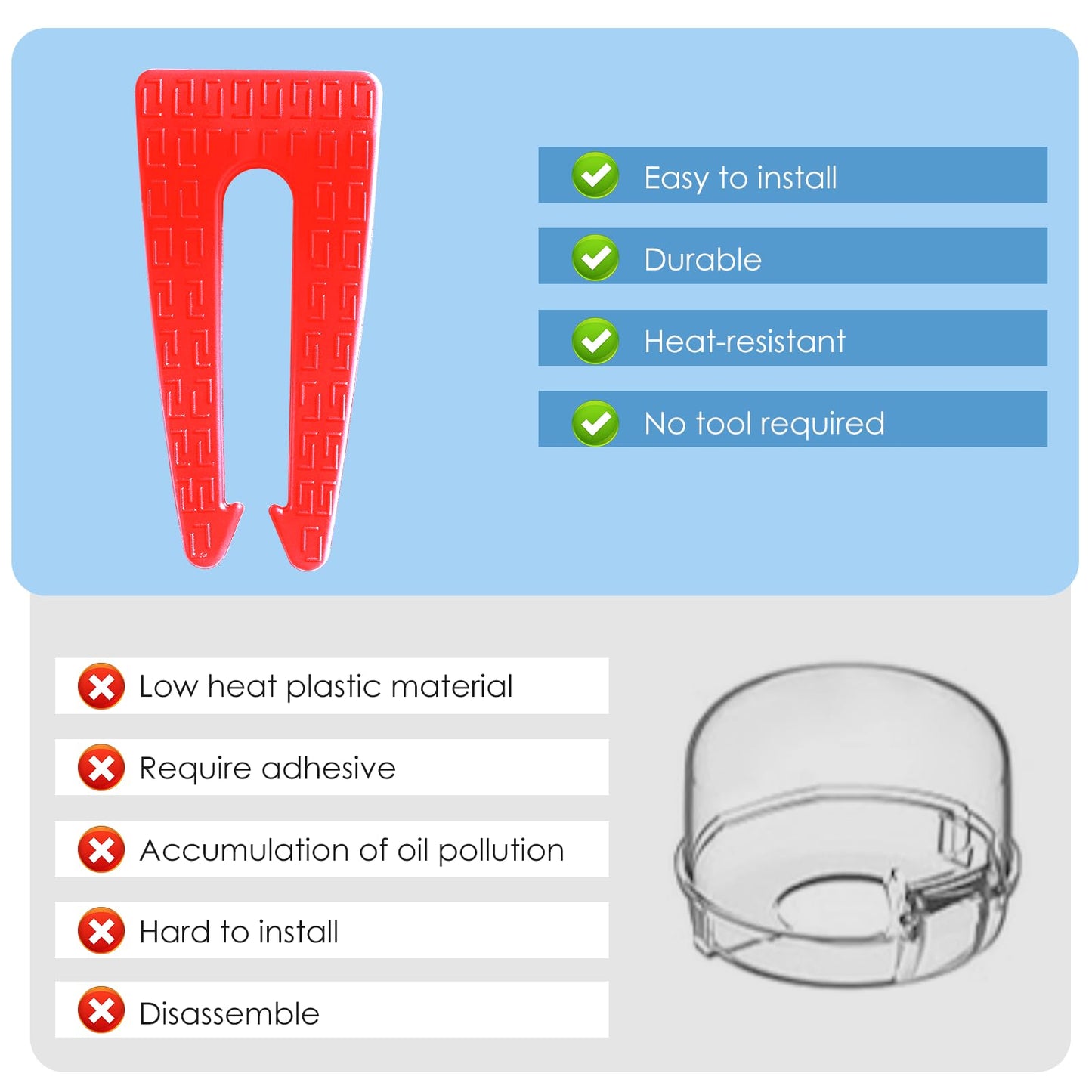 Gas Stove Knob Locks, Silicone Oven Knob Locks For Baby And Pets Safety (6 Pack, Red)