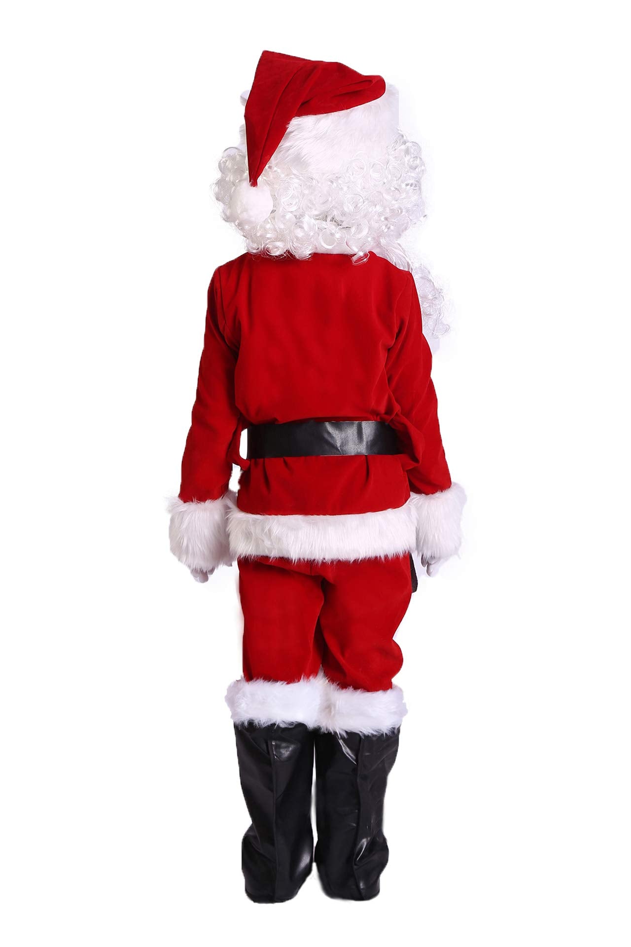 Takuvan Complete Christmas Boys 10Pcs Santa Suit Children Halloween Costume M Red