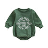 Fybitbo My First Christmas Baby Girl Boy Outfit Sweatshirt Romper Sweater Onesie Long Sleeve Bodysuit Fall Clothes (Farm Fresh C