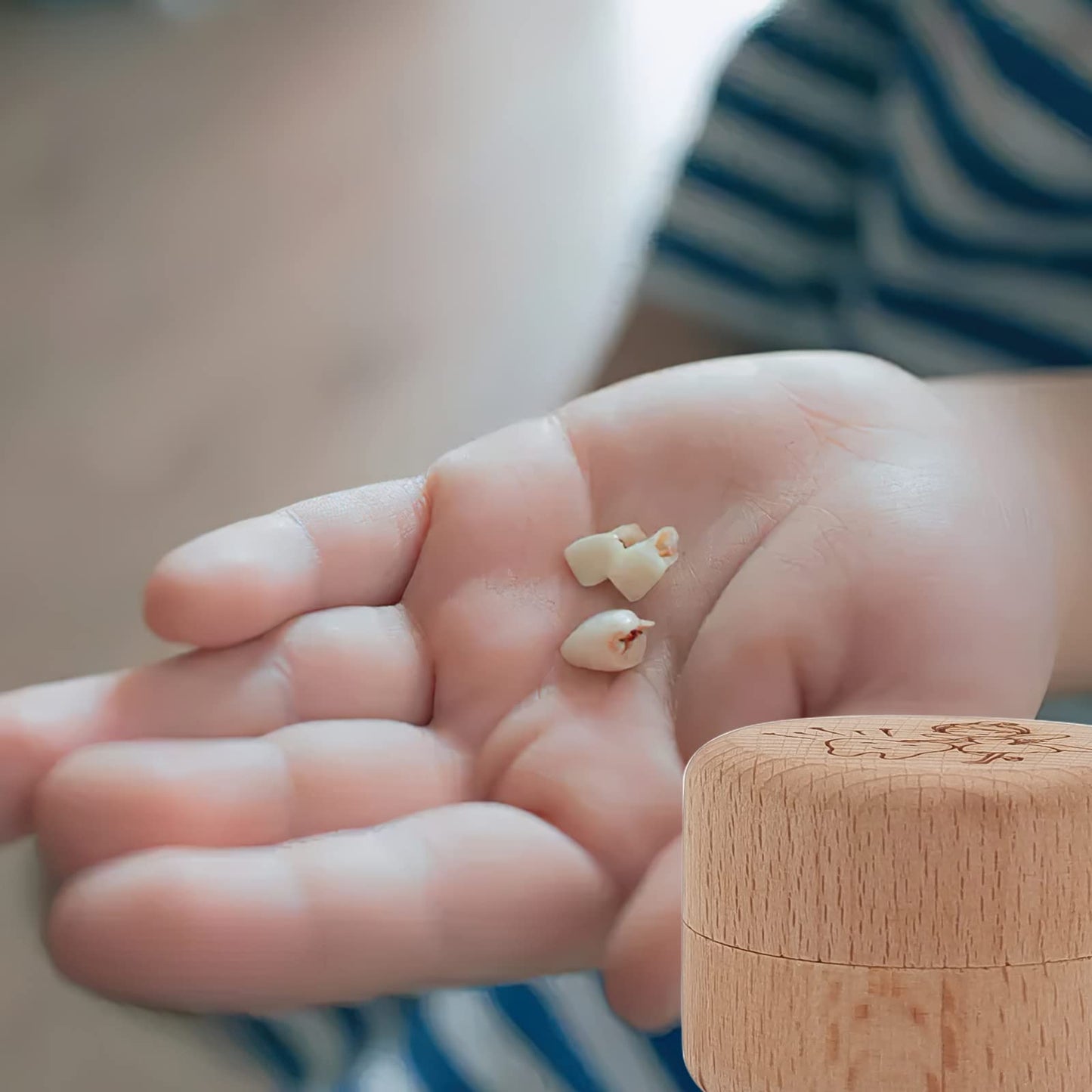 Tooth Fairy Box For Boys And Girls, Wooden Baby Teeth Fairy Holder Tooth Storage And Saver Box For Kids Lost Teeth,Saver Organiz