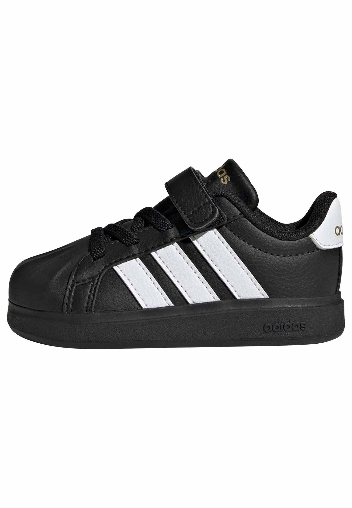 Adidas Unisex-Baby Streetalk Elastic Lace, Black/White/Gold Metallic, 6