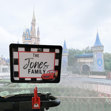 Stroller Identifier Marker Sign Flag Stroller Finder Clip- The Stroller Scout (Black- Large)