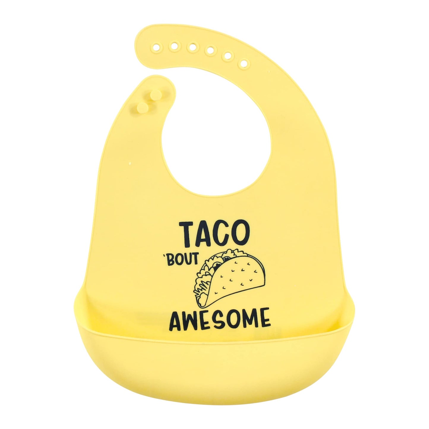 Hudson Baby Unisex Baby Silicone Bibs, Yellow Hangry, One Size