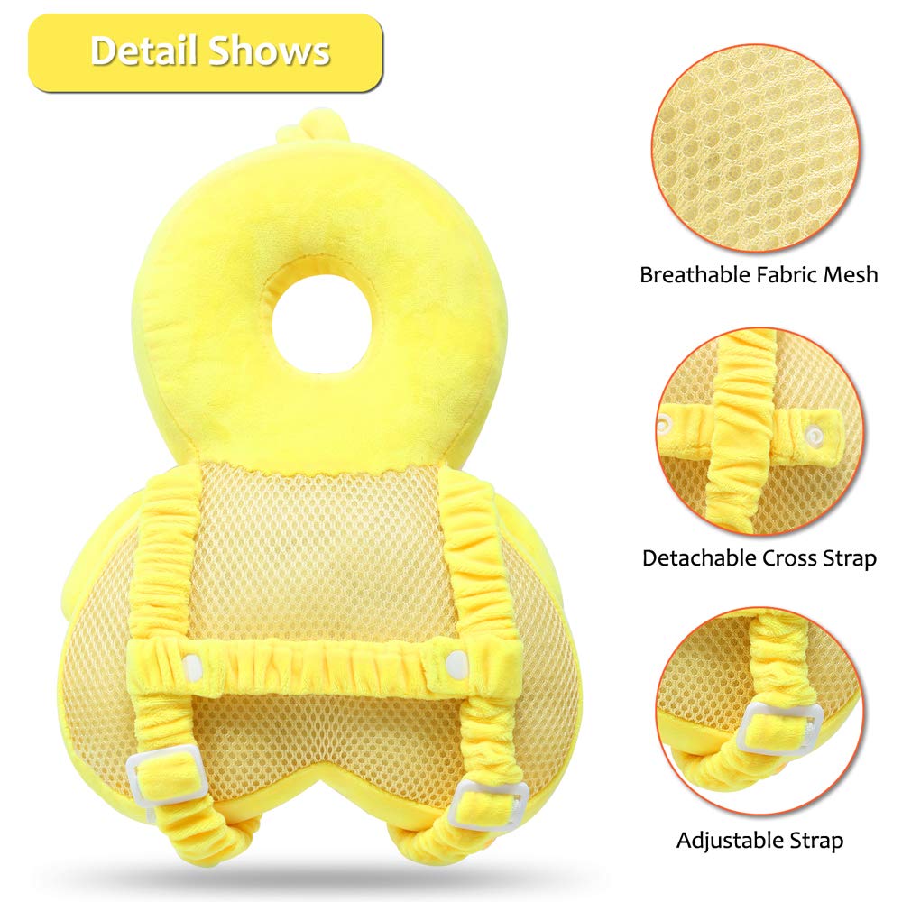 Baby Head Protector & Baby Knee Pads For Crawling, Toddlers Head Safety Pad Adjustable Backpack, Baby Back Protection For Walkin