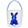 Poptrend Easter Basket Bags,Easter Eggs/Gift Baskets For Kids,Bunny Tote Bag Bucket For Easter Eggs,Toys, Candy,Gifts (Blue Pail