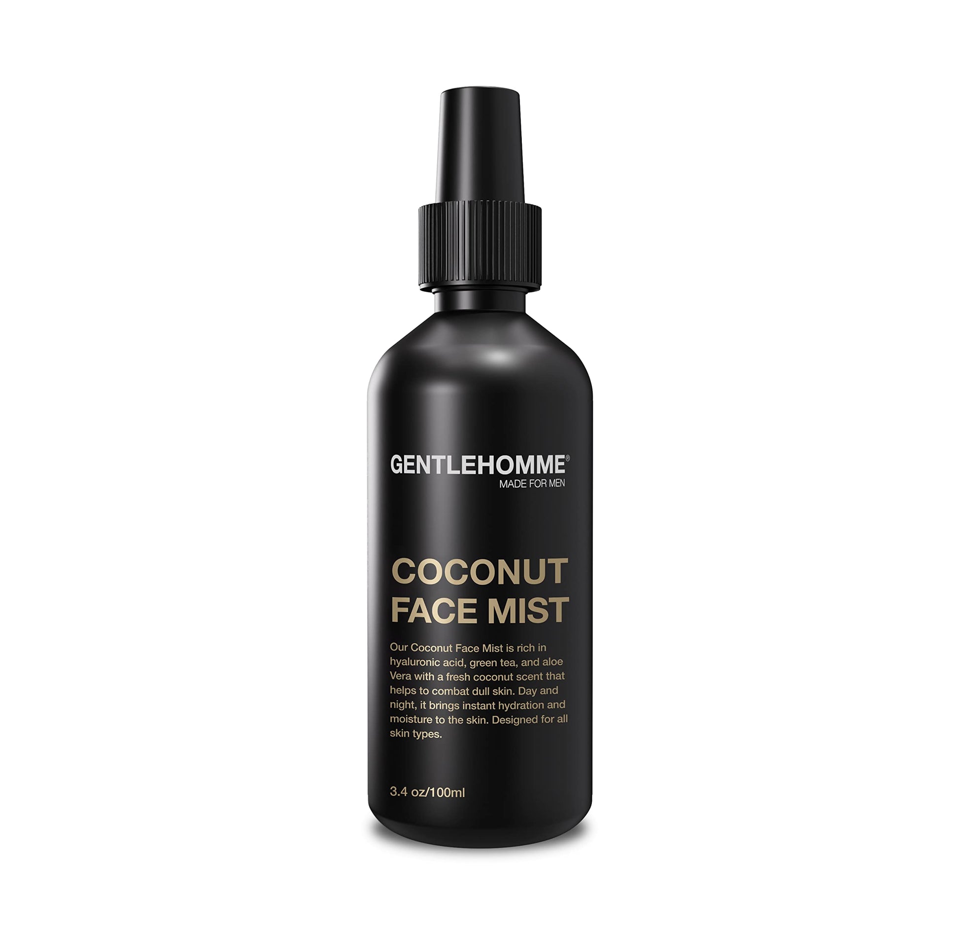 Hyaluronic Acid & Aloe Coconut Face Mist For Men - Hydrating & Refreshing Green Tea & Rose Water Facial Mist For All Skin Types