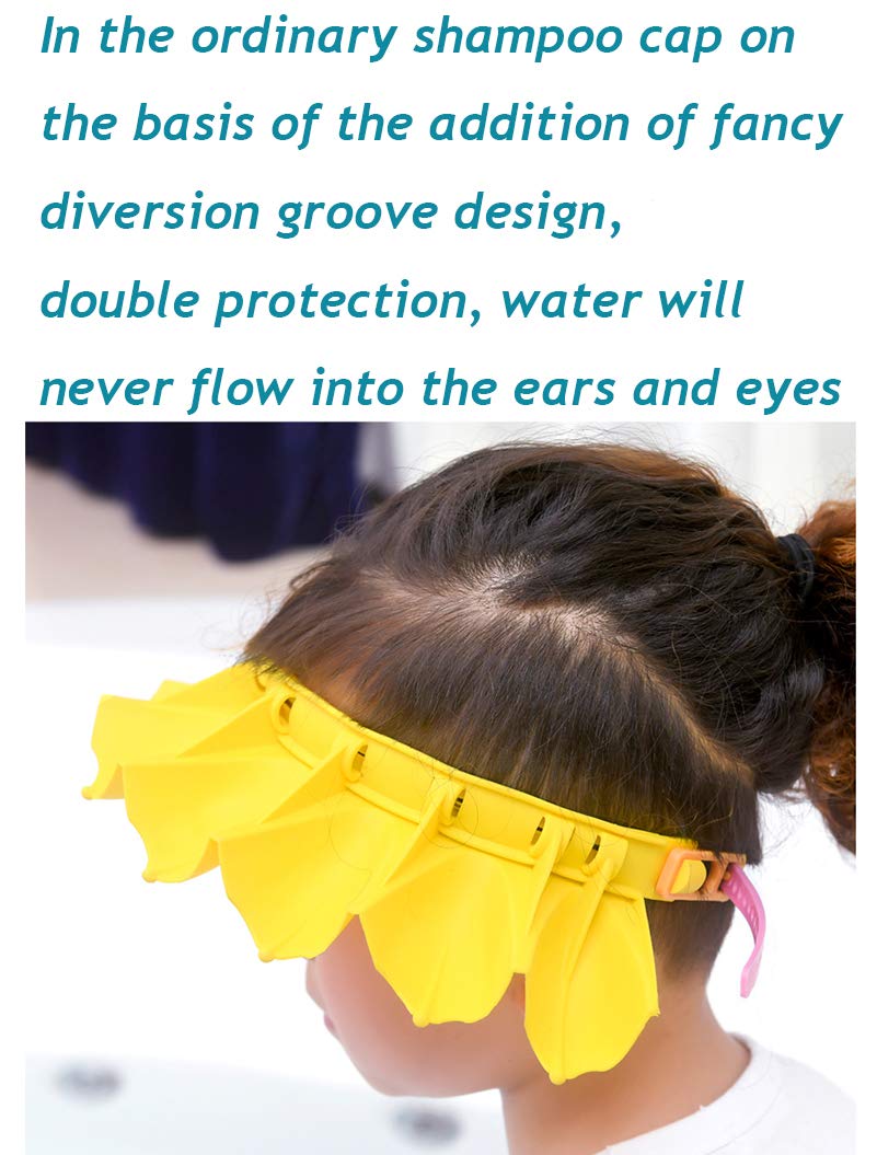 Baby Shower Cap Silicone Bathing Hat, Adjustable Shower Cap Kids, Infants Soft Protection Hat Safety Visor Cap Hat For Toddler C