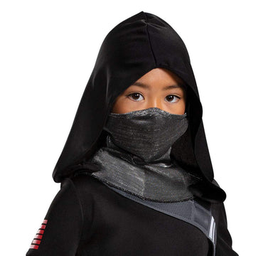 Girl'S Snake Eyes Costume For Kids, Deluxe Official Gi Joe Costume With Mask, Child Size Small (4-6X) Black