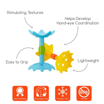 Innobaby Original Teethin Smart EZ Grip Star Teether and Sensory Toy for Babies and Toddlers. BPA Free Teether