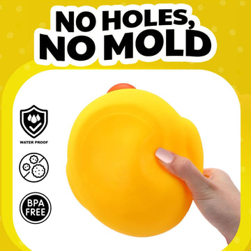 XL Jumbo Large Rubber Duck Bath Toy - No Hole Giant Duck, Waterproof Big Duckie Baby Shower Water Toy Without Hole for Kids Home