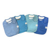Isabeli Organic Cotton Toddler Drool Bibs 4 Pack - Blue
