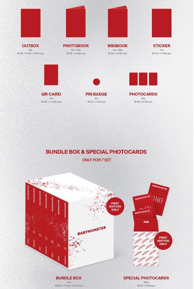 Babymonster Babymons7Er 1St Mini Album Yg Tag Album 7 Ver Set (Ship By Dhl Express)