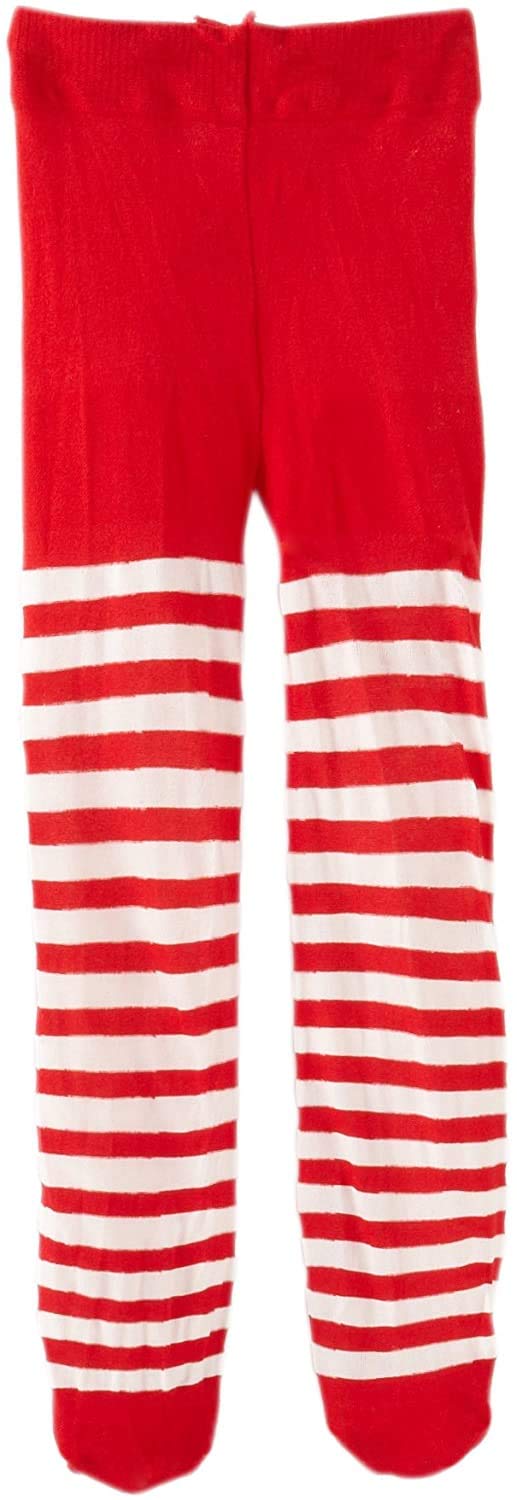 Jefferies Socks Baby Girls' Stripe Tights, Red/White, 6-18 Months