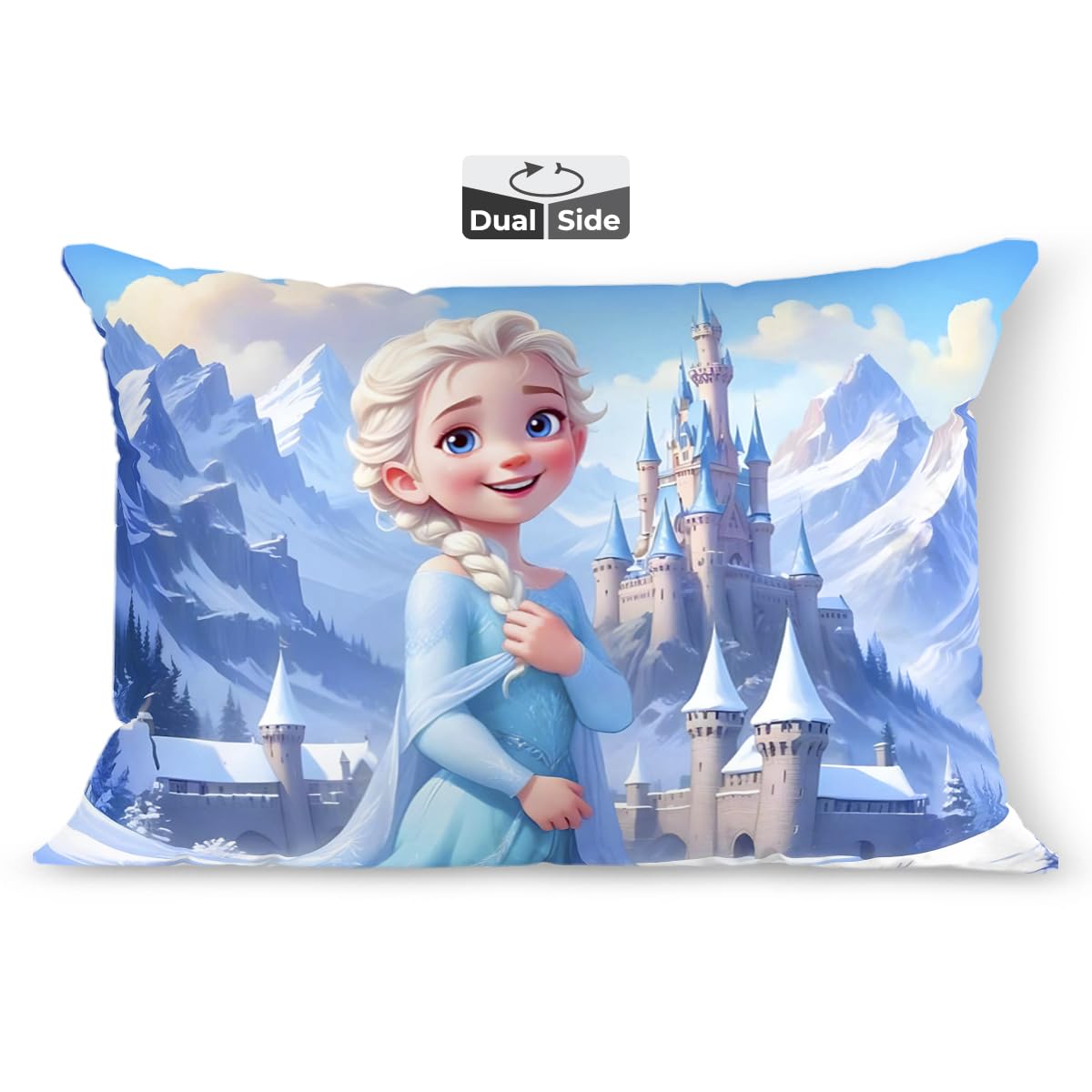 Brizberry Baby Kids Toddler Pillow Cushion, For 3 Years To 8 Years, Super Soft Fabric | Princess, Animal & Cartoon Prints | 12X1