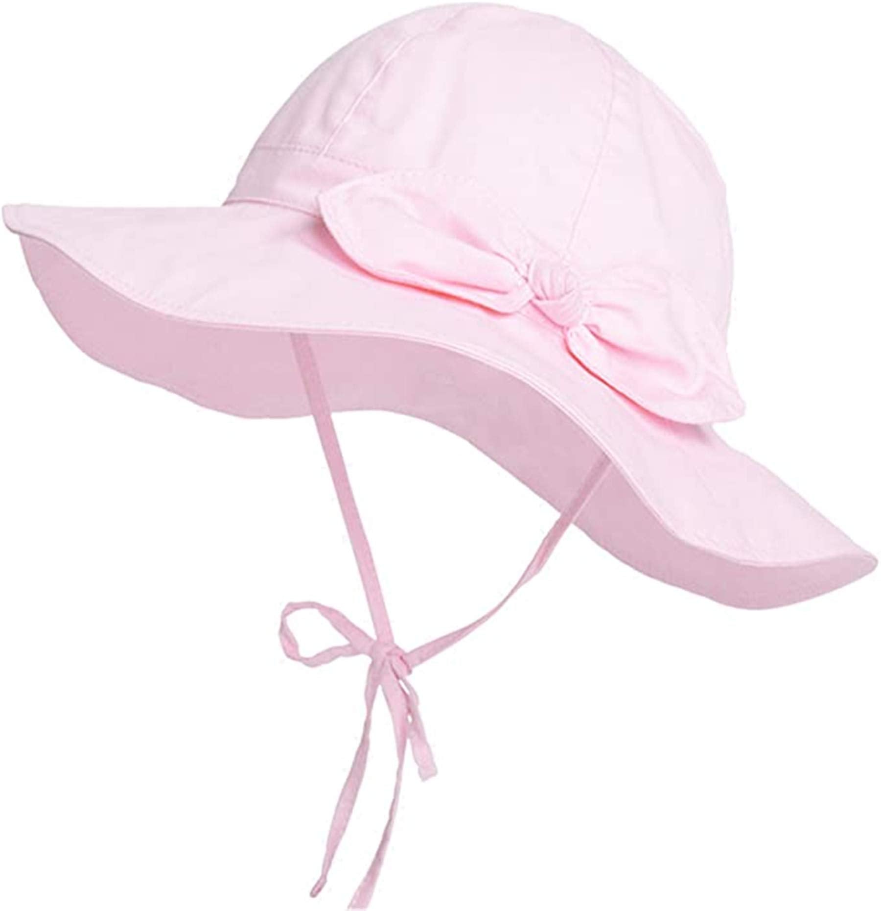 Urban Virgin Baby Girl Sun Hats Summer Baby Hats Upf 50+Toddler Sun Hat Infant With Wide Brim Bucket Hat Light Pink 6-12 Months