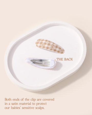 Doboi 40Pcs Toddler Hair Clips Baby Girl Hair Bows Clips Floral Print Non Slip Wrapped Snap Hairpins Flower Clips For Hair Barre