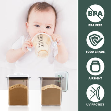 Tourdeus Pop Airtight Formula Container, 2300Ml Baby Formula Dispenser On The Go - Bpa-Free Formula Holder, 28Oz, 1.76Lb, 800G,