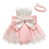 Lottle Girls Christmas Embroidery Lace Dresses Infant Easter Halloween Wedding Formal Event Dress(Pink01,120) 5-6 Years