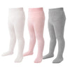 Marchare Baby Girls Tights Thick Solid Cable Knit Leggings Winter Warm Stockings For Toddler Girls 1-2T White/Lightgrey/Pink 3 P
