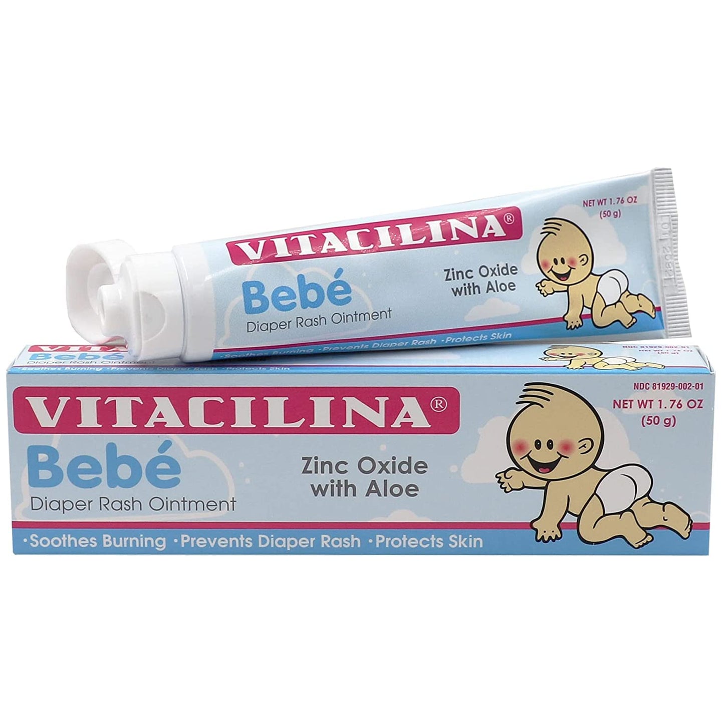 Vitacilina Bebe Diaper Rash Ointment 1.76 Oz