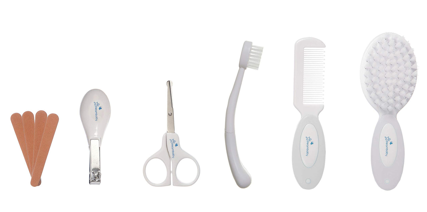 Dreambaby Essential 10Pc Baby Grooming Kit, Newborn Safety Care Set With Brush, Comb, Toothbrush, Nail Clippers, Nail Scissors,