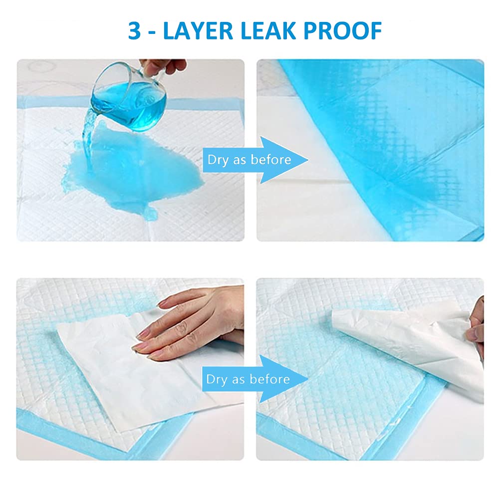 Clearworld 50 Pack Disposable Changing Pad, Waterproof Baby Disposable Underpads, Portable Diaper Changing Mat 3-Layer Leak-Proo
