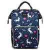 House Of Quirk Baby Diaper Bag Maternity Backpack (Dark Blue Unicorn)