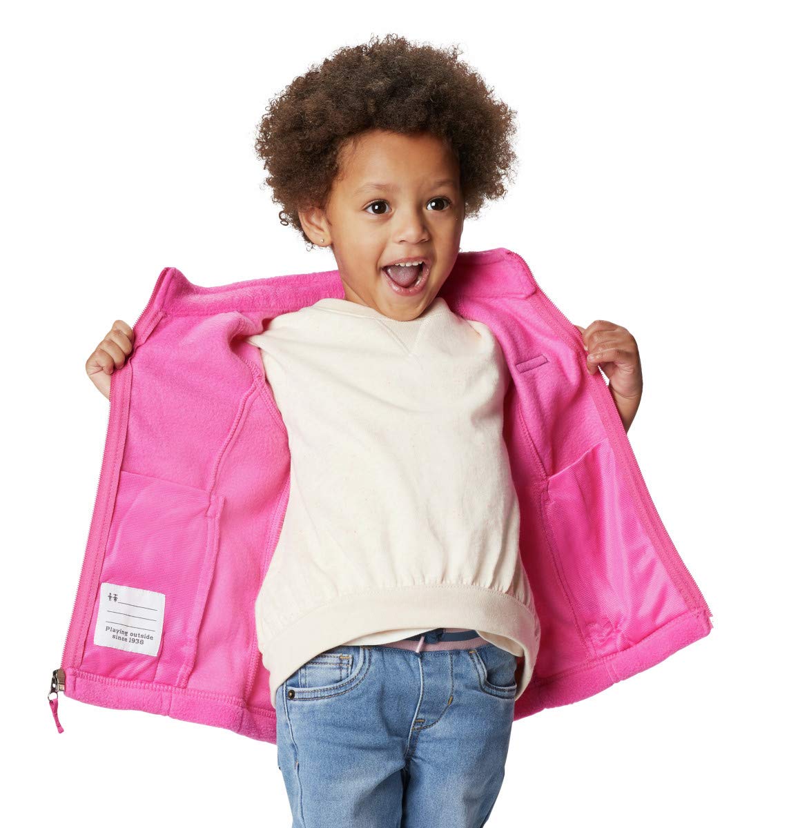 Columbia Unisex-Baby Benton Springs Fleece Jacket, Pink Ice, 12-18 Months