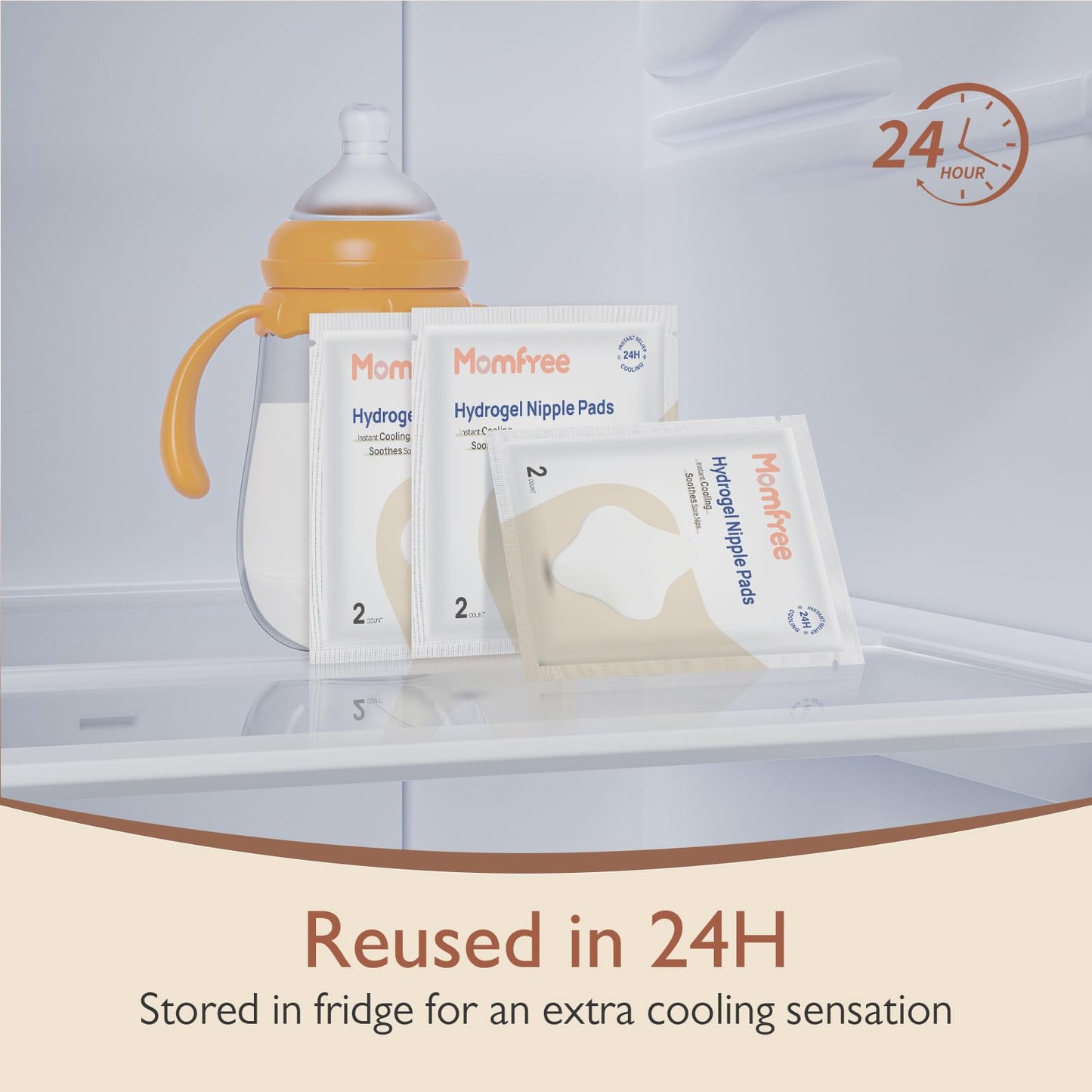 Hydrogel Nipple Gel Pads For Breastfeeding: Soothing Nursing Pads Reusable Instant Cooling Relief | Promotes Healing Irritated N