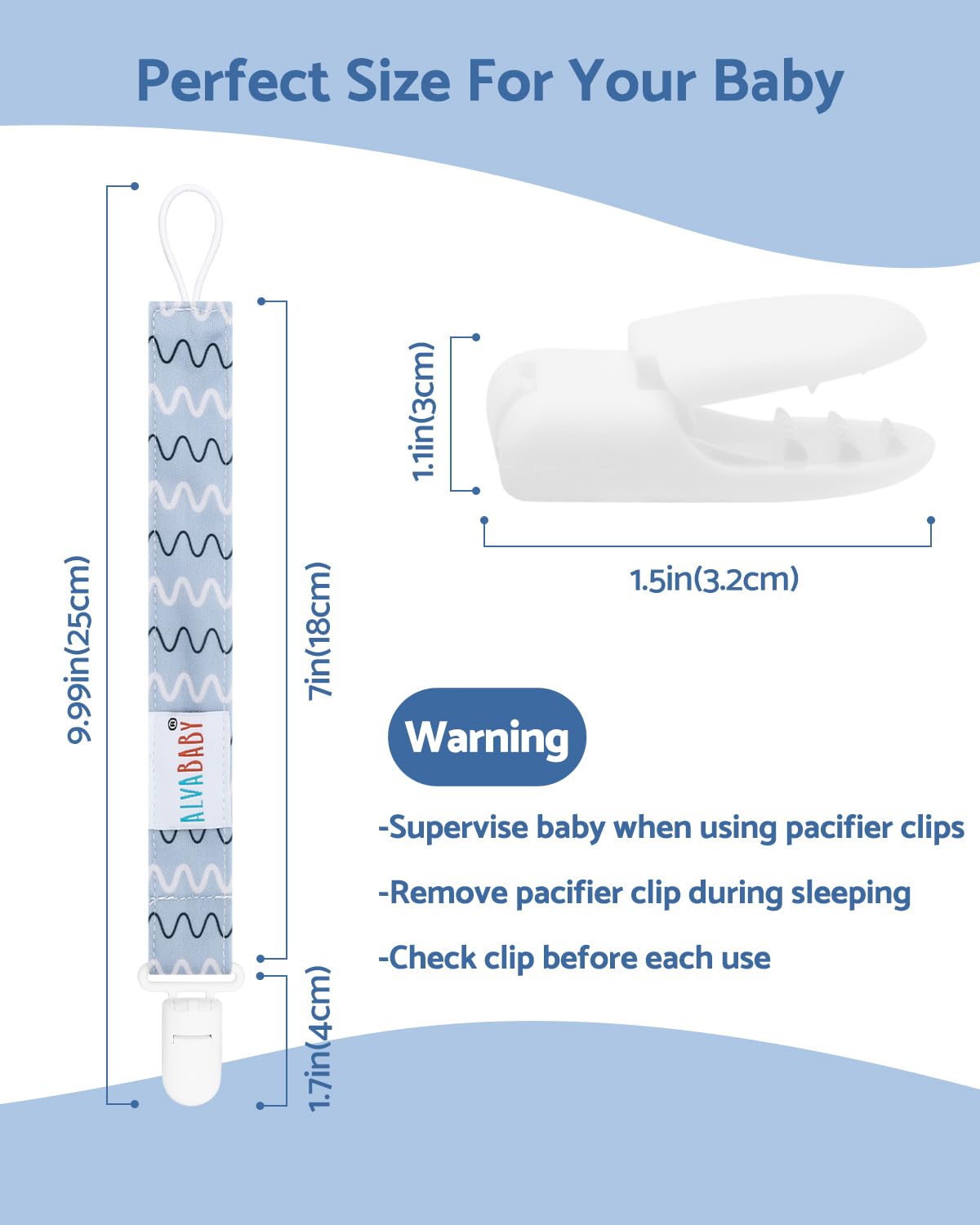 Alvababy Baby Pacifier Clips For Girls Pacifier Universal Holder Leash Pacifier Clip Binky Holder 8 Pack 8Dp12