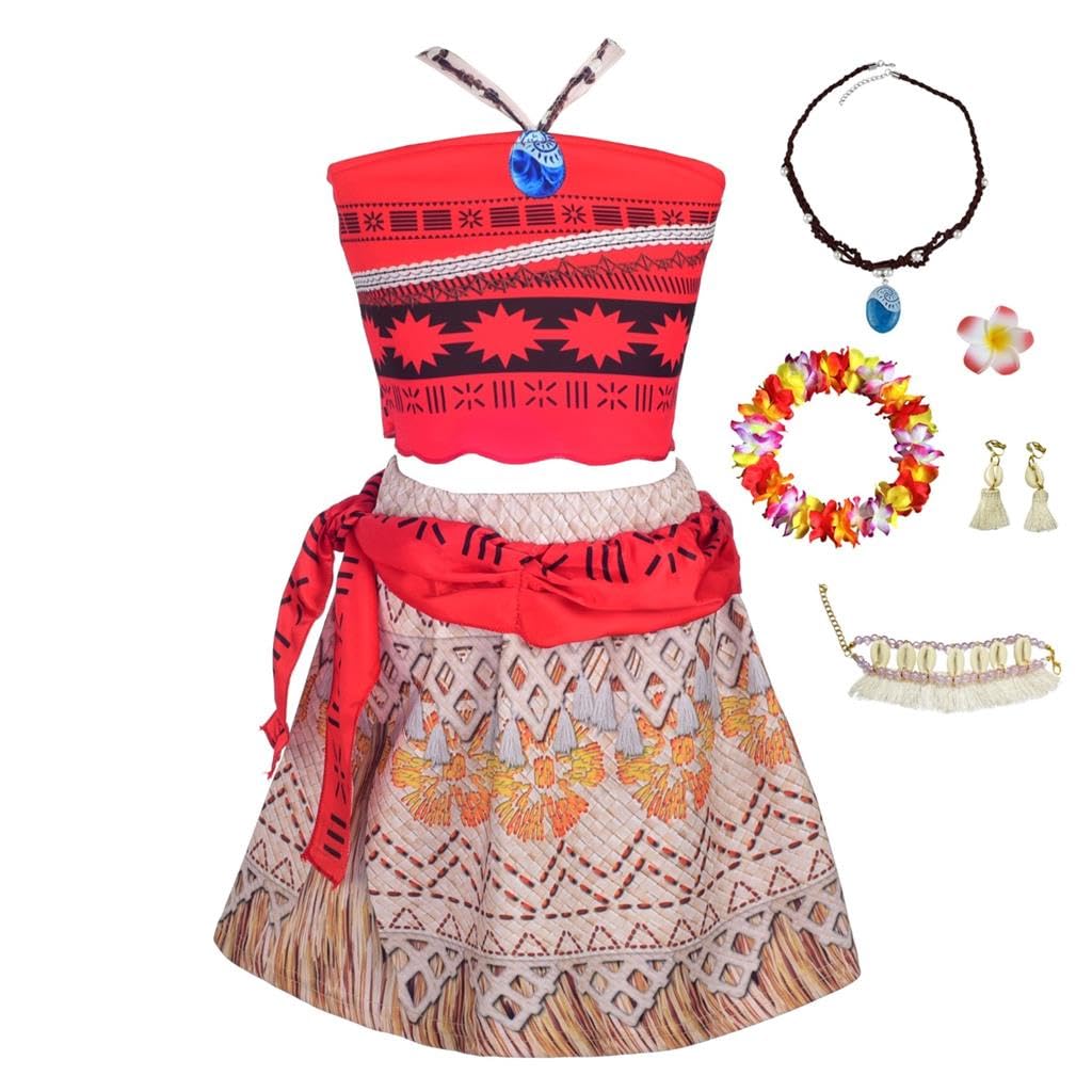 Dressy Daisy Girls Adventure Outfit Skirt Princess Dress Up Halloween Costume Fancy Party Dress with Accessories Size 12