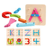 kizh Wooden Letter and Number Construction Activity Set Educational Preschool Toys Shape Color Recognition Pegboard Sorter Set B