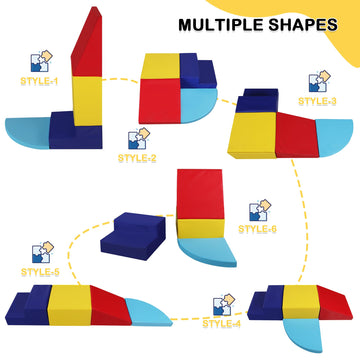 Todefull 10 Piece Foam Climbing Blocks, Soft Climbing Toys For Toddlers, Lightweight Baby Climbing Gym, Indoor Baby Activity Pla