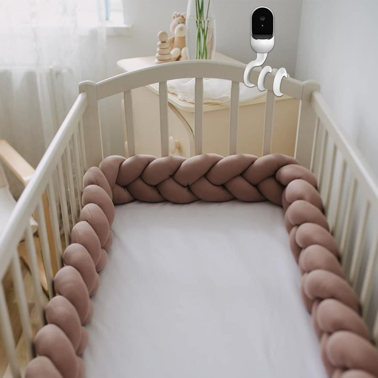 Safer Baby Monitor Mount For Owlet Duo, Owlet Cam Baby Monitor, Flexible Twist Mount