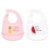Hudson Baby Unisex Baby Silicone Bibs, Fruits, One Size