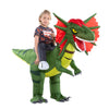 Hsctek Inflatable Dinosaur Costume Kids Boys Girls, Inflatable Blow Up Riding Dilophosaurus Costume Child, Ride On Halloween Cos