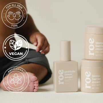 Roe Wellness Power Pair Probiotic Baby Power Serum & Biome Barrier Cream | Hydrating, Soothing, Clean Ingredients & Safe For All
