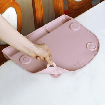 Pandaear Suction Silicone Placemat For Toddlers Kids| Food Grade Toddler Place Mat For Dining Table & Restaurants Baby Eating| B