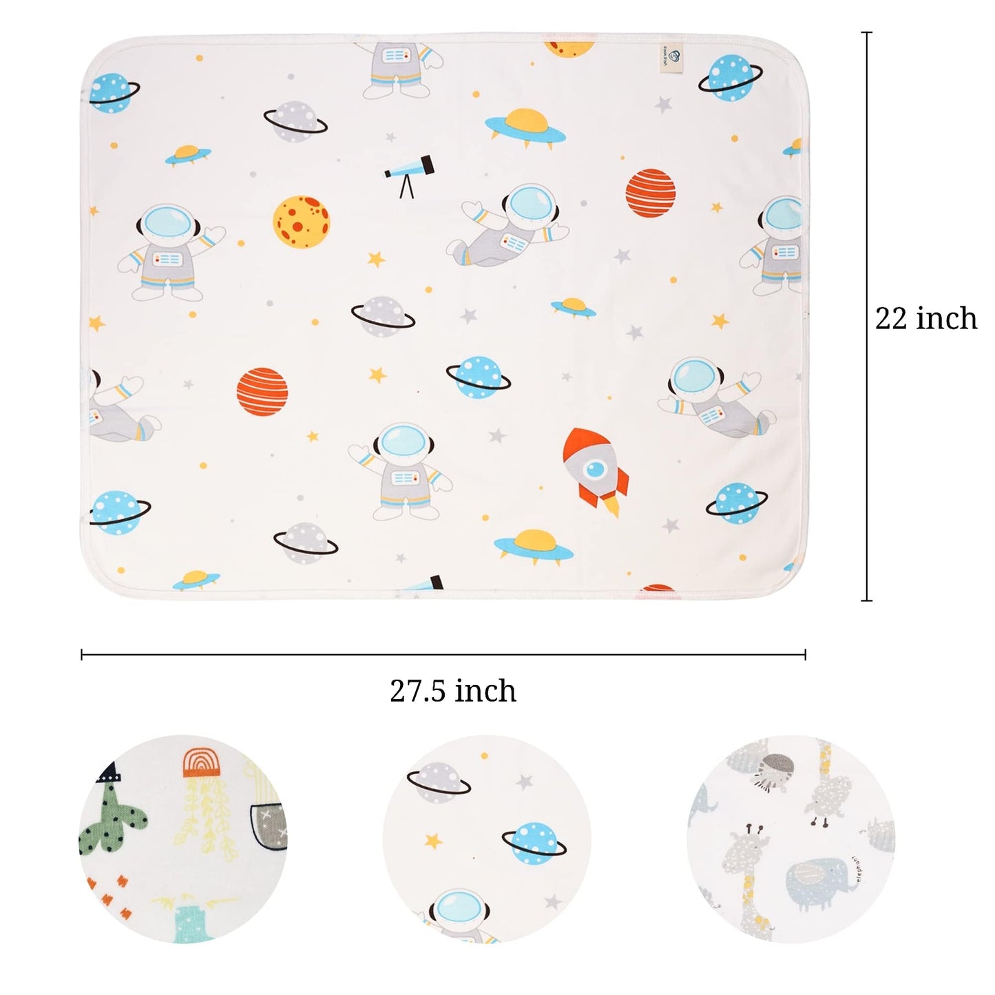 Baby Diaper Changing Pad Liners(22X27.5 Inches) Soft Cotton Waterproof Changing Pad For Baby Underpads Mattress Pad Sheet Protec
