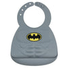 Bumkins Silicone Toddler Bib, Dc Comics Baby, Waterproof, Wipe Clean, Stain And Odor Resistant, 6-24 Months, Batman, 8.5 X 1.5 X