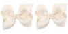 Zoonai 3 Inch Baby Girl Hair Bows Boutique Hair Clip Teens Toddlers Hairpin Headwear - Set Of 2 (Ivory)
