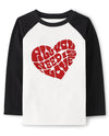 Valentine Shirts Toddler Boys Girls Raglan Long Sleeve Tees Kids All You Need Is Love Heart Graphic Tops 5T