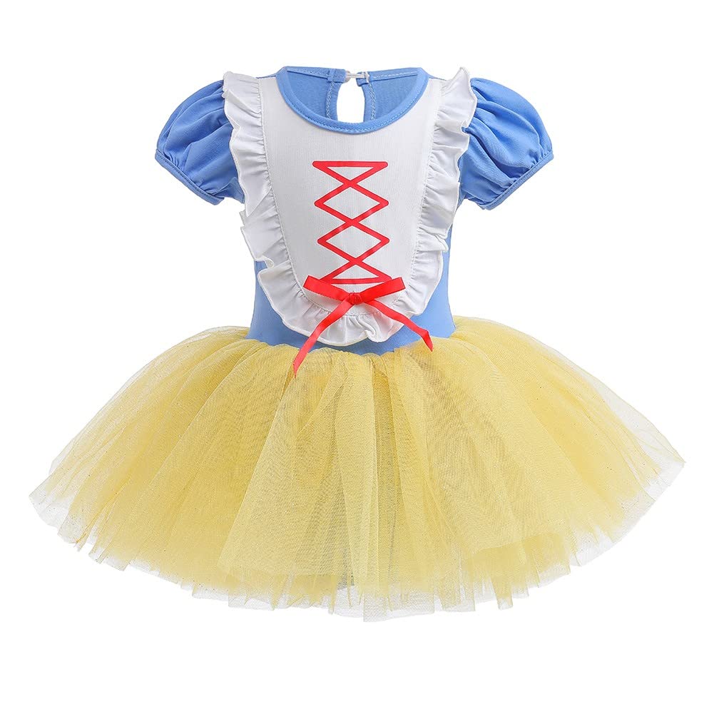 REXREII Baby Girls Snow White Princess Ballerina Tutu Dress Christmas Halloween Fancy Dress Up Costume3T